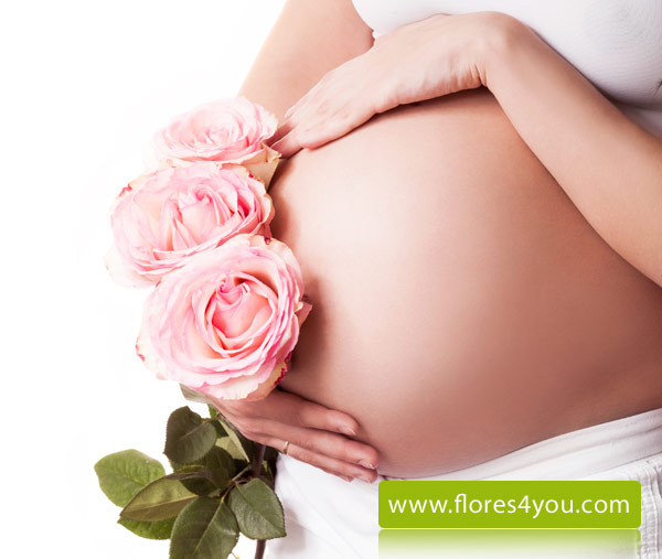 Flores mujer embarazada madre